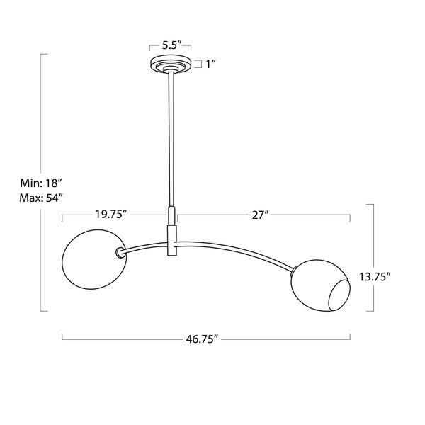 Artemis Pendant Double Line Drawing